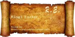 Ringl Eszter névjegykártya