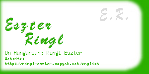 eszter ringl business card